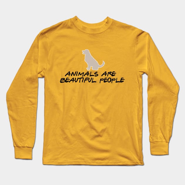 animals are beautiful people Long Sleeve T-Shirt by peekxel